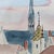 Yves Brayer, A Street in Beaune, Watercolor For Sale - Image 13 of 16