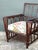 Wood Vintage Stick Rattan Lounge Chair in Vintage Schumacher Paisley For Sale - Image 7 of 12