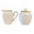 Lenox Eternal White Dimension II Collection Sugar Creamer Set With Gold Accent For Sale