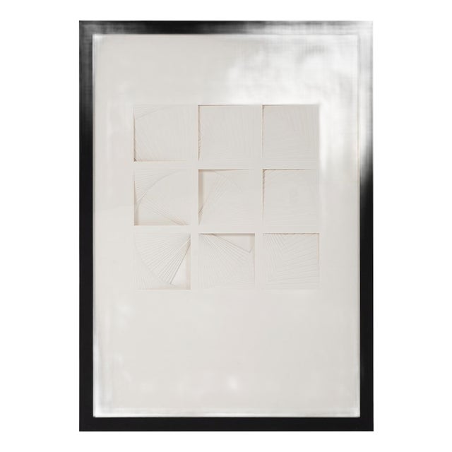Dimensional Paper Squares Shadowbox Art For Sale