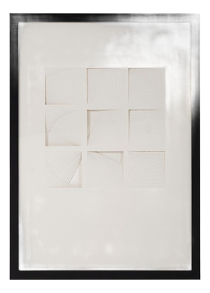 Dimensional Paper Squares Shadowbox Art