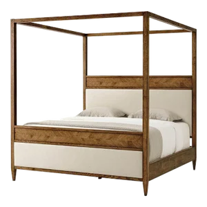 Modern Rustic Canopy King Bed
