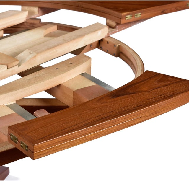 Refinished Expanding Oval Danish Modern Teak Flip-Flap Dining Table by Dyrlund For Sale - Image 9 of 15