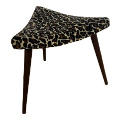 Vintage Scandinavian Triangular Ottoman For Sale