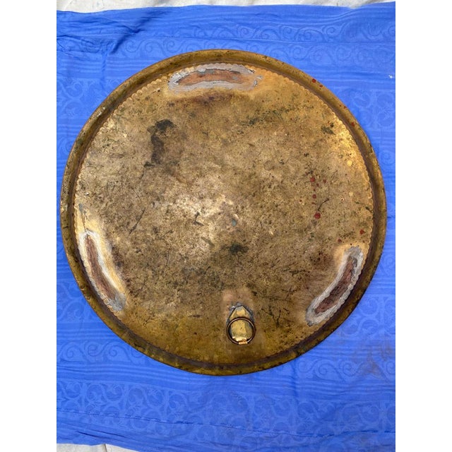 Vintage Judaica Moroccan Jewish Copper & Brass Hanukkah Menorah Wall