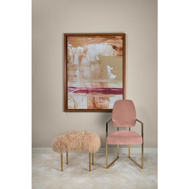 Textile Perspective Dining Chair in Golden Bath and Green Velvet from Insidherland For Sale - Image 7 of 8