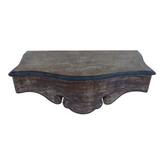 Vintage Italian Wooden Wall Mount Shelf For Sale