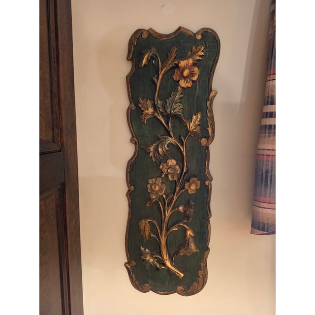 Pair of Carved Louis XV Floral Wood Art Plaques For Sale - Image 10 of 12