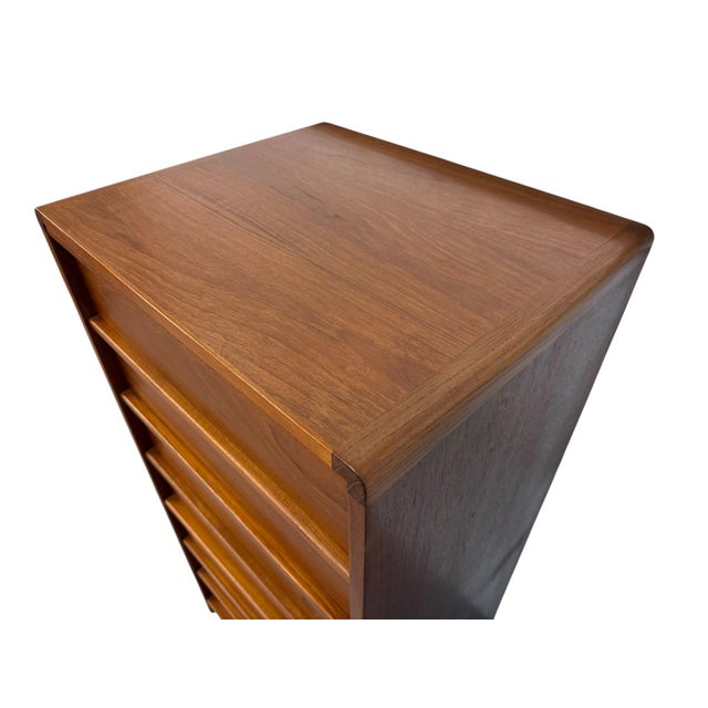 1980s Vintage Danish Modern Teak Lingerie Chest For Sale - Image 5 of 7