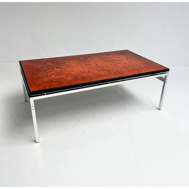 1970s Glass Coffee Table by Jean René Talopp, 1970s For Sale - Image 5 of 12
