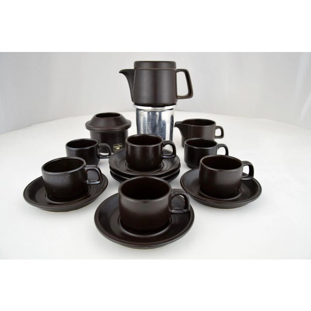 Mid-Century Ceramic Espresso Set from Ceramica Franco Pozzi, Set of 9 For Sale - Image 12 of 12