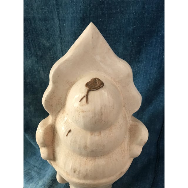 Ivory Ivory Majolica Quan Yin Buddha Head For Sale - Image 8 of 9