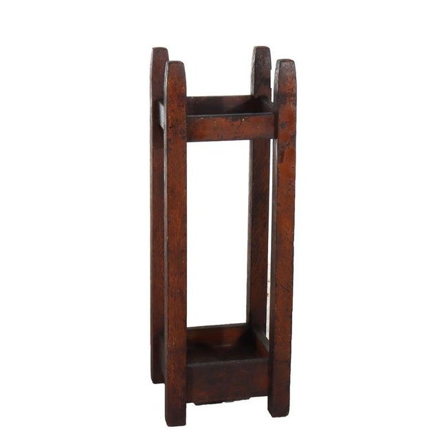 Arts & Crafts Antique Gustave Stickley Arts & Crafts Mission Oak Umbrella Stand C1910 For Sale - Image 3 of 7