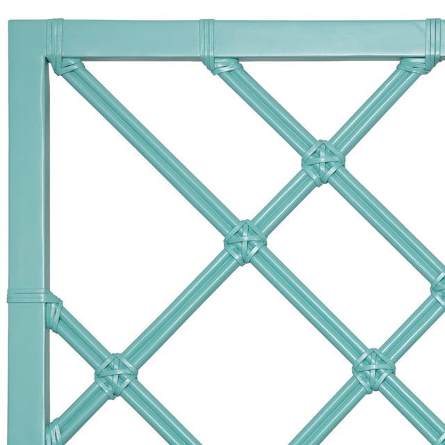 David Francis Darien Platform Bed Twin, Turquoise For Sale - Image 4 of 7