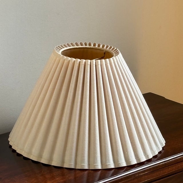 Small Mid-20th Century Scalloped Lamp Shade For Sale - Image 11 of 12