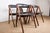 1960s Danish Chairs in Afromosia and Skai Model 205 by Thomas Harlev for Farstrup Stolefabrik, 1960s, Set of 4 For Sale - Image 5 of 15