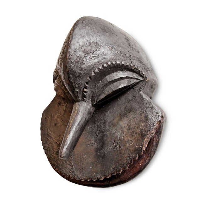 Vintage Congo Hemba Tribal Mask / Sculptural Wall Object For Sale - Image 4 of 4