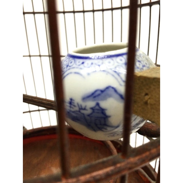 Antique Bamboo Chinese Bird Cage For Sale - Image 12 of 13
