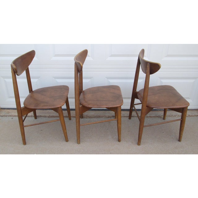 Mid-Century Modern Mid 20th Century Side Chairs Attributed to Stanley Model 404-85- Set of 3 For Sale - Image 3 of 16