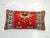 Vibrant Red and Blue Large Vintage Turkish Bolster Size Rug Pillow For Sale - Image 4 of 5