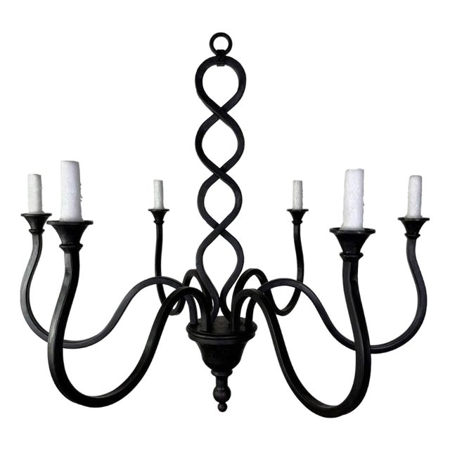 Wrought Iron Mulholland Chandelier by Miamar Home Sku: Mla0817 For Sale