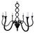 Wrought Iron Mulholland Chandelier by Miamar Home Sku: Mla0817 For Sale