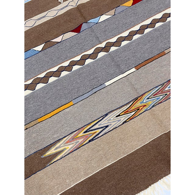 Mid Century Swedish Kilim Rug 4’10"x 7’2” For Sale - Image 4 of 8