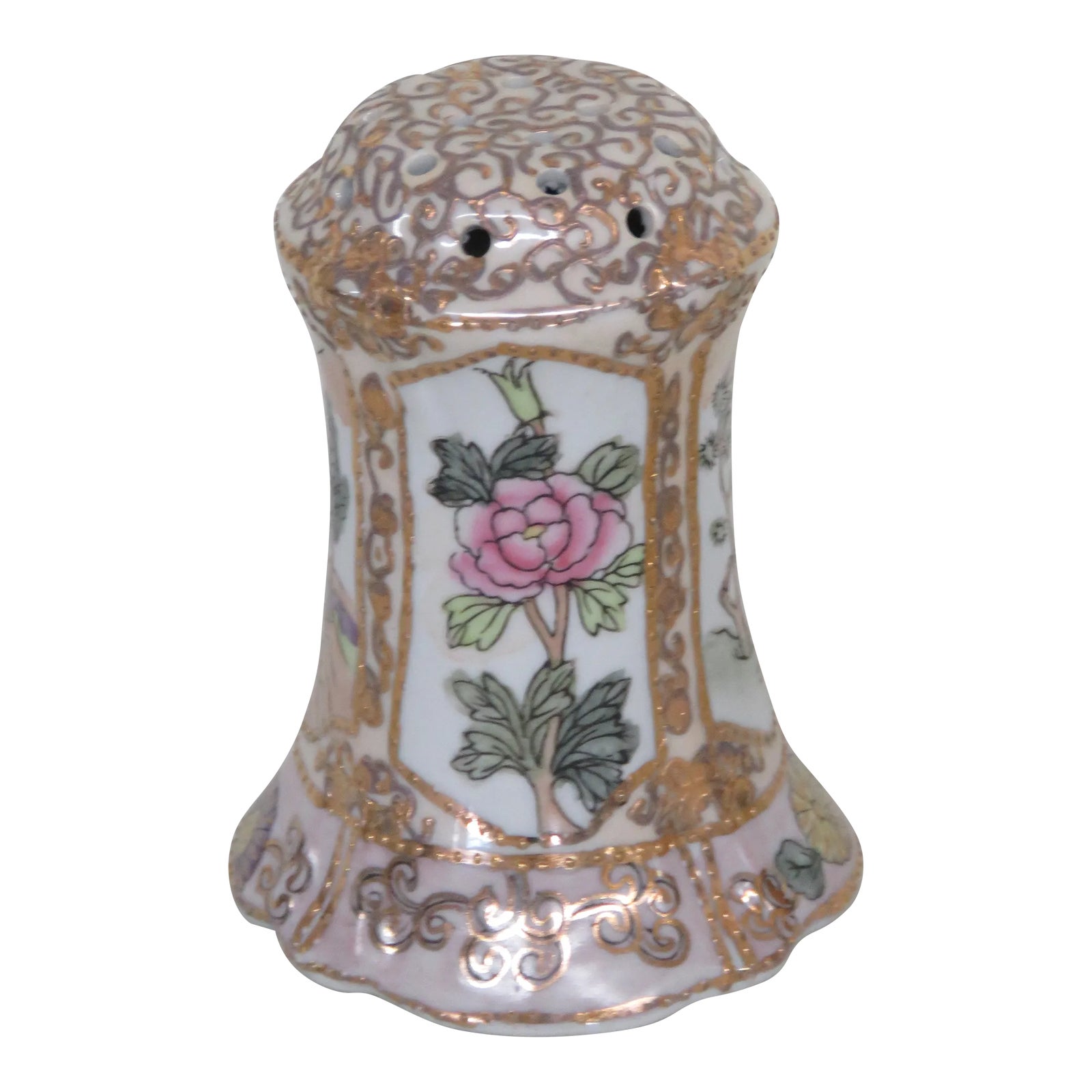 Antique Hat Pin Holder- Porcelain & Hand Painted Violets with Gold Gilding Antique Stouffer Studio Limoges Hat Pin Holder Hatpin A  main image 3