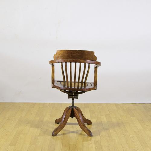 Victorian Style Swivel Chair with Wicker Seat and Walnut Frame, 1900s For Sale - Image 5 of 9