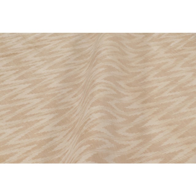 2010s Rug & Kilim’s Contemporary Rug in Beige and Cream With Geometric Patterns For Sale - Image 5 of 8