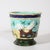 Ceramic Pair of Signed Majolica Ceramic Cachepots W/ Birds, Nests & Bamboo Border Detail For Sale - Image 7 of 18