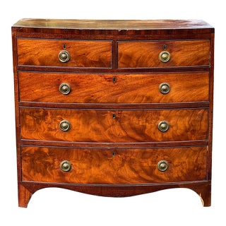 Antique English Regency Diminutive Bowfront Chest C. 1820 For Sale