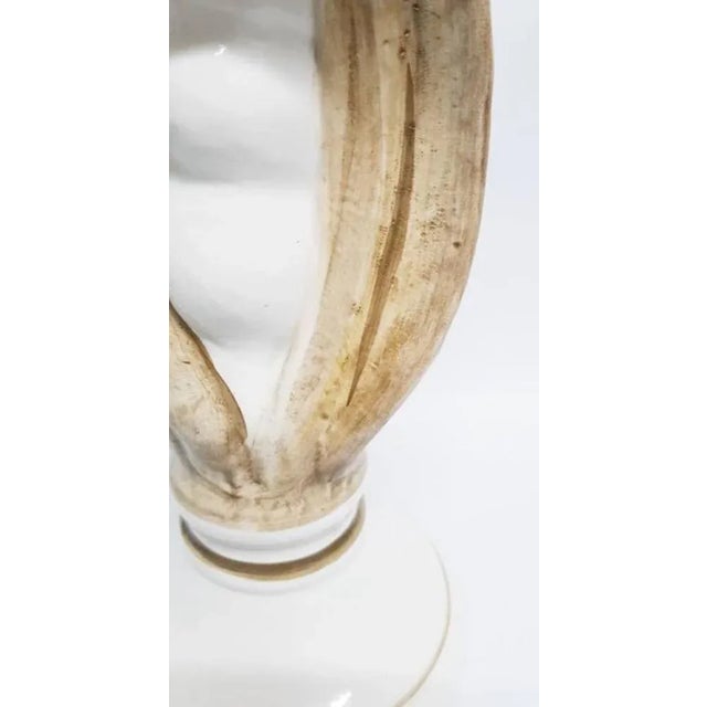 Large Hand Glazed Flower Vase by Capodimonte For Sale - Image 11 of 14