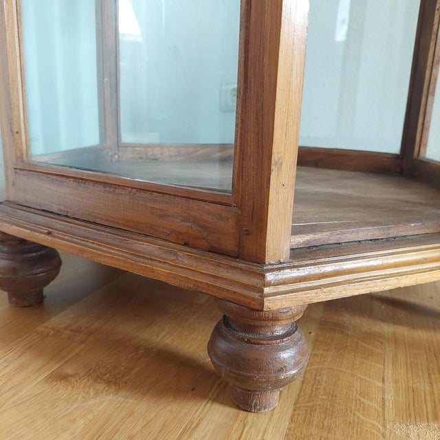 Hexagonal Display Cabinet in Teak For Sale - Image 11 of 13
