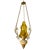 Vintage Brass Cast Pendant With Handblown Glass For Sale - Image 11 of 11