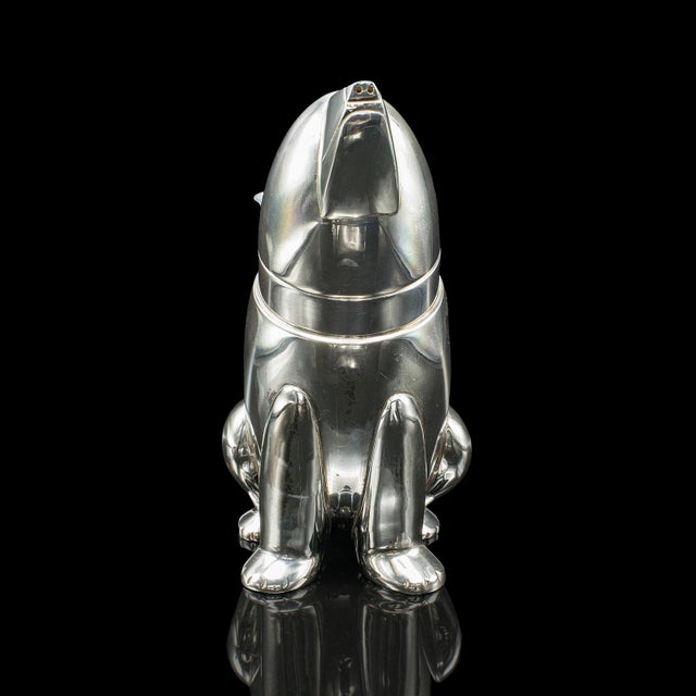 Art Deco Vintage Polar Bear Cocktail Shaker, American, Silver Plate, Bar Mixer, Art Deco For Sale - Image 3 of 10
