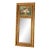 Early 20th Century Gilded Trumeau Beveled Mirror With Floral Oil Painting For Sale