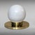Metal Vintage Pair of Italian Lamps With Brass Bases and Opal Glass Shades For Sale - Image 7 of 16