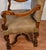 1900 Antique French Carved Walnut Throne Arm Chair / New Leather Upholstery For Sale - Image 14 of 15