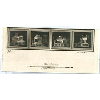 Carlo Oraty, Ancient Roman Fresco, Original Etching, 18th Century For Sale