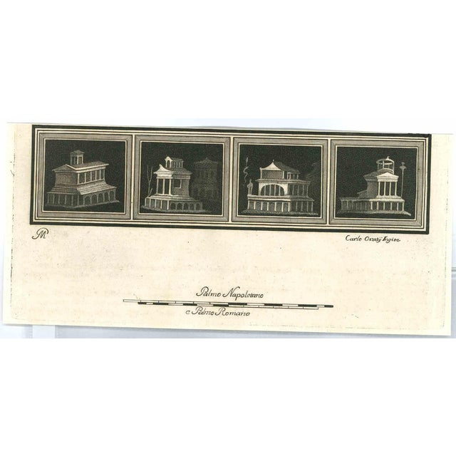 Carlo Oraty, Ancient Roman Fresco, Original Etching, 18th Century For Sale