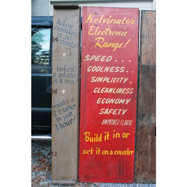 1930s Vintage Kelvinator Display Crate Signs - Set of 5 For Sale - Image 4 of 13