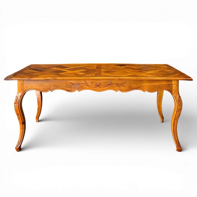 French Provincial 18th Century Louis XV French Provincial Dining Table For Sale - Image 3 of 17