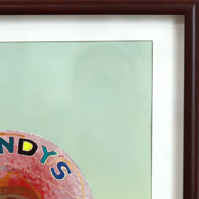 Paper Giant Donut in Inglewood (Red) - Original Pop Art Still Life Mixed Media Artwork on Paper by Fabio Coruzzi For Sale - Image 7 of 8