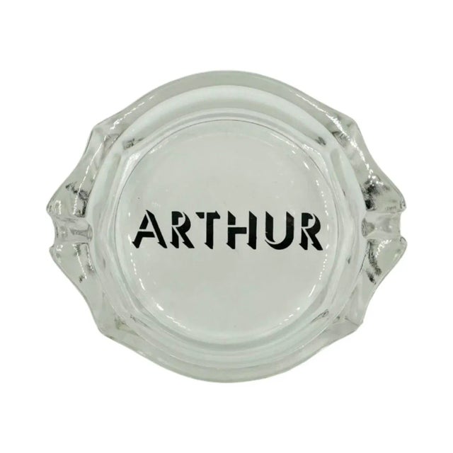 Vintage Iconic Arthur Nightclub Nyc Ashtray Dish Clear Glass For Sale - Image 12 of 12