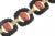 Dramatic Onyx Coral Diamond Gold Link Bracelet For Sale - Image 4 of 10