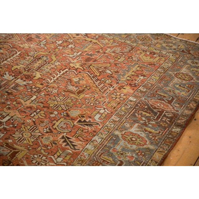 Red Vintage Distressed Mehrivan Square Carpet - 7' x 7'10" For Sale - Image 8 of 11