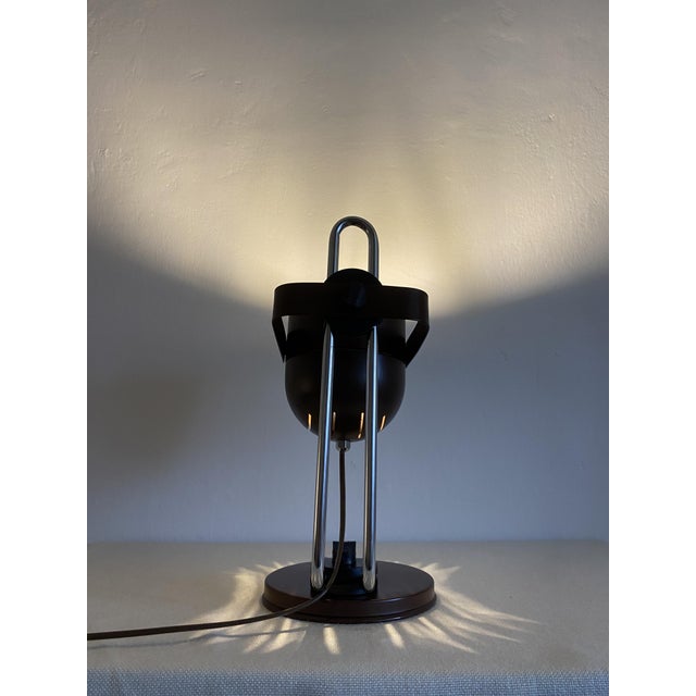 Vintage Space Age Adjustable Brown Spotlight Table Lamp, 1980s For Sale - Image 6 of 12