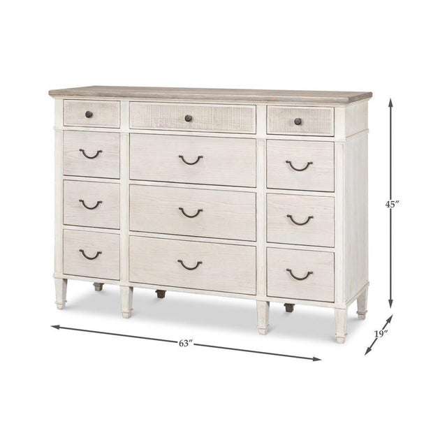 White Painted Bungalow Dresser For Sale - Image 10 of 11