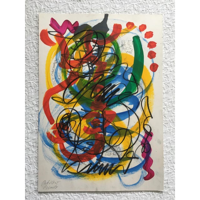 Plastic Peter Keil Abstract Painting, Berlin For Sale - Image 7 of 7